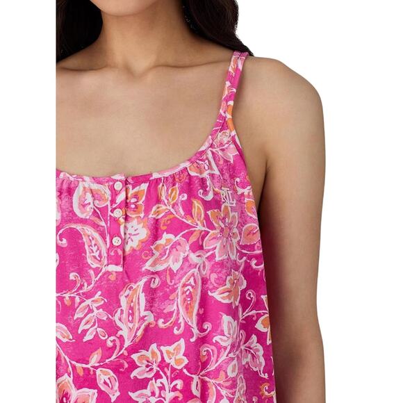 Ralph Lauren Double Strap Comfy Sleeveless Gown Pajama Pink Ground Floral 3X - Picture 3 of 4